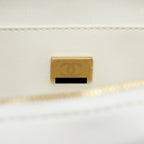 CHANEL 22S HEART BAG LAMBSKIN WHITE LGHW (MICROCHIP)
