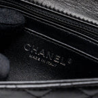 CHANEL MINI SQUARE FLAP BAG LAMBSKIN BLACK SHW (MICROCHIP)