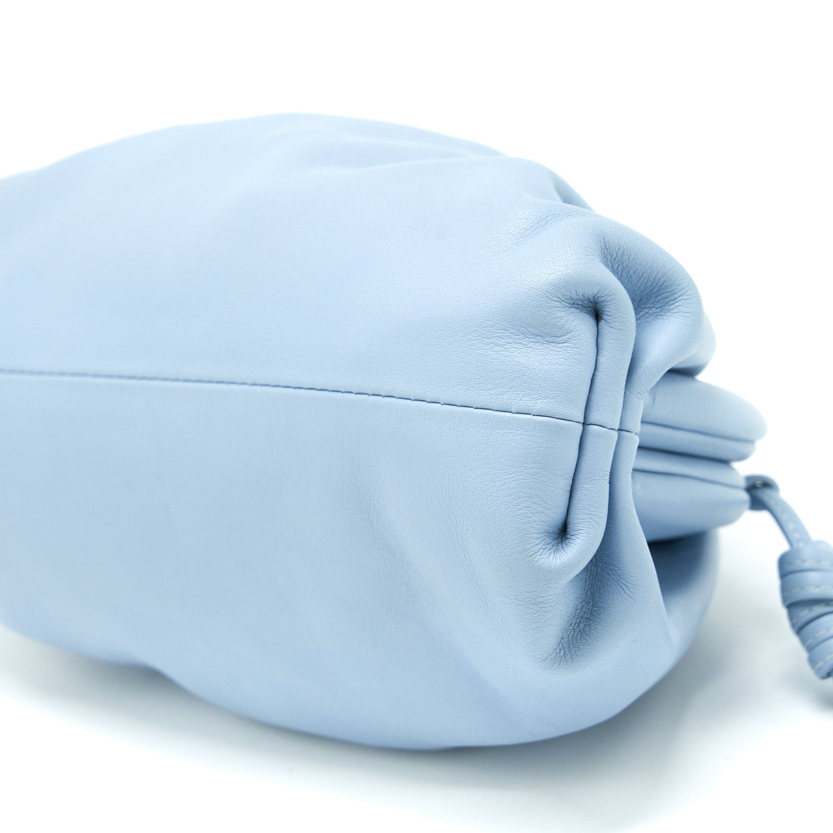 BOTTEGA VENETA MINI POUCH ICE BLUE