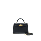 Hermes mini Kelly Ⅱ Epsom Black GHW