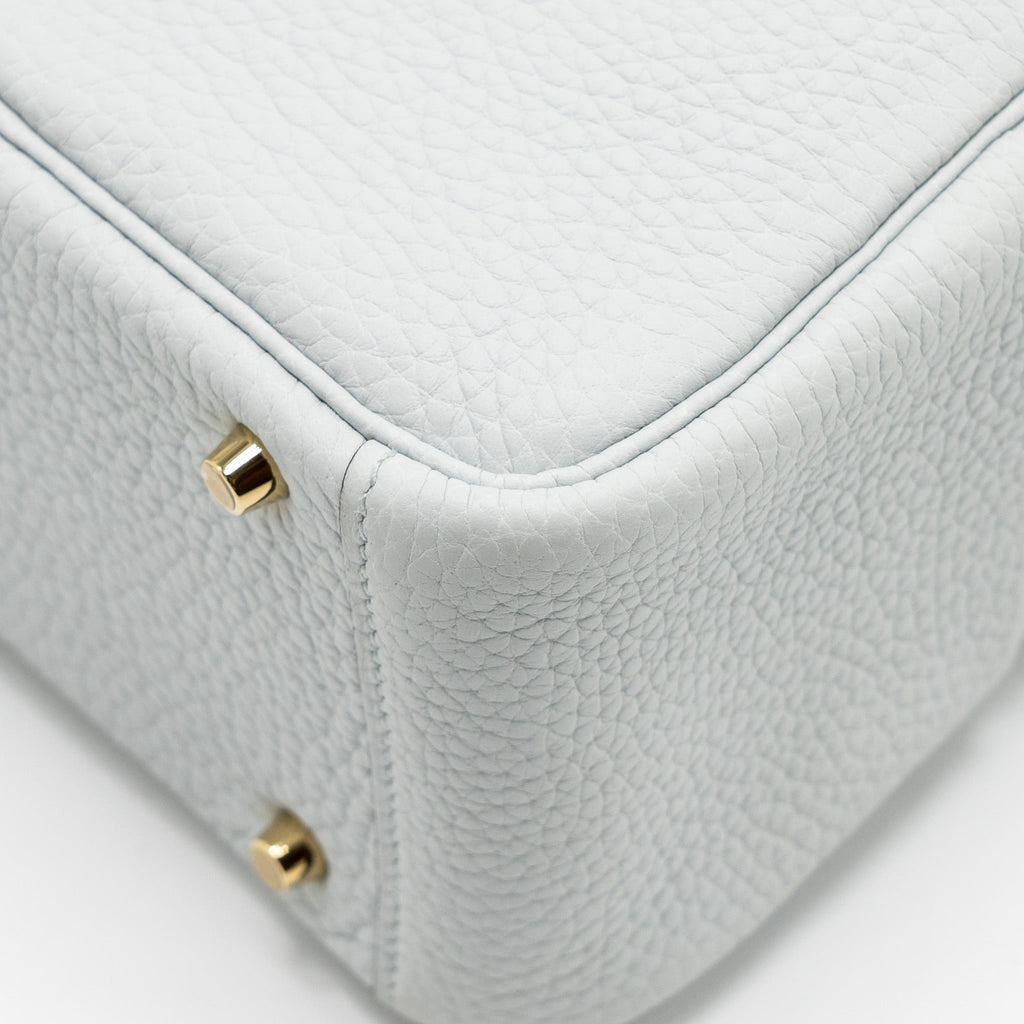 Hermes Mini Lindy Clemence Bleu Pale GHW