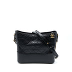 CHANEL LARGE GABRIELLE HOBO BAG AGED CALFSKIN BLACK MULTICOLOUR HARDWARE