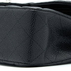 CHANEL SMALL CLASSIC FLAP BAG CAVIAR BLACK SHW(MICROCHIP)