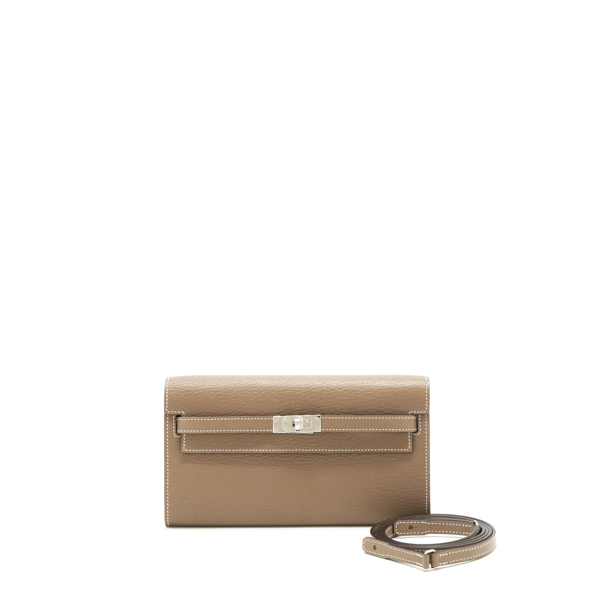 Hermes kelly to go Chevre Mysore Etoupe SHW