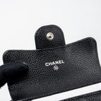 CHANEL CLASSIC FLAP CARD HOLDER CAVIAR BLACK SHW (MICROCHIP)
