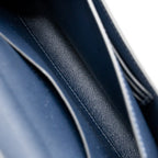 HERMES Charniere to go pouch Madame Blue Nuit GHW