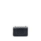 CHANEL CLASSIC MINI RECTANGULAR FLAP BAG LAMBSKIN BLACK LGHW (MICROCHIP)