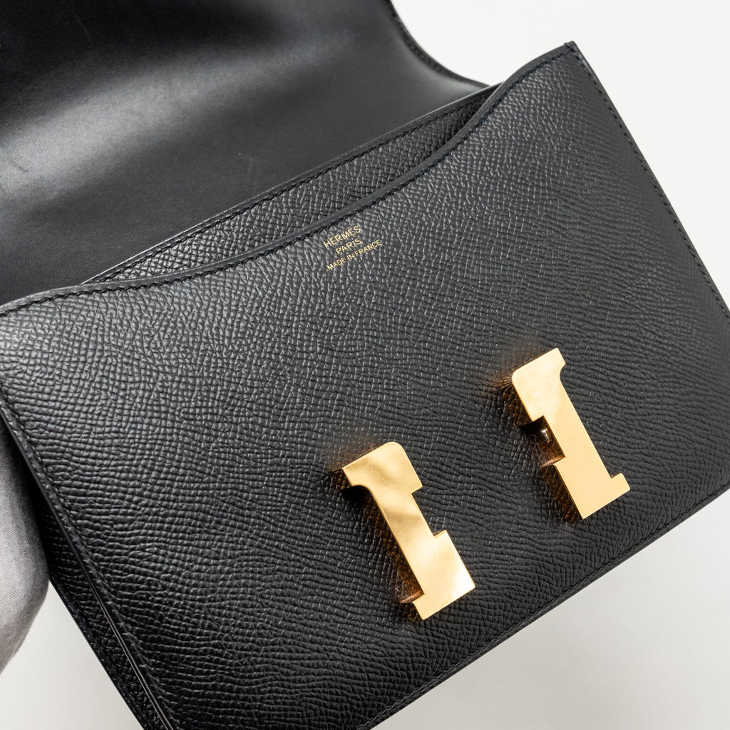 Hermes Mini Constance epsom black RGHW