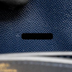 HERMES Charniere to go pouch Madame Blue Nuit GHW