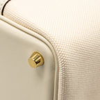 Hermes Picotin Cargo 18 Lock Bag Swift / Toile Canvas Nata GHW