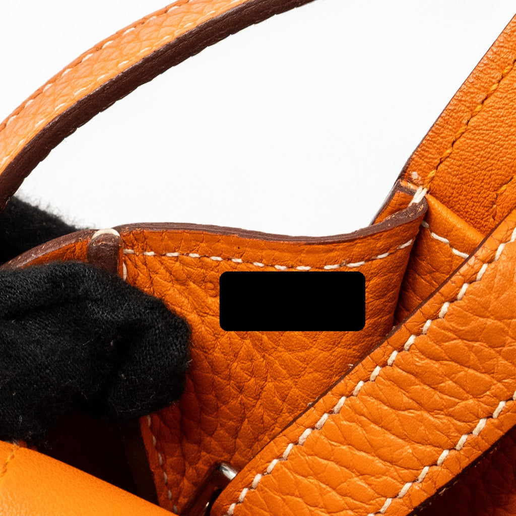 Hermes Halzan 31 clemence orange SHW