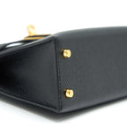 HERMES MINI KELLY Ⅱ EPSOM BLACK GHW