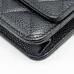 CHANEL CLASSIC WALLET ON CHAIN CAVIAR BLACK GHW