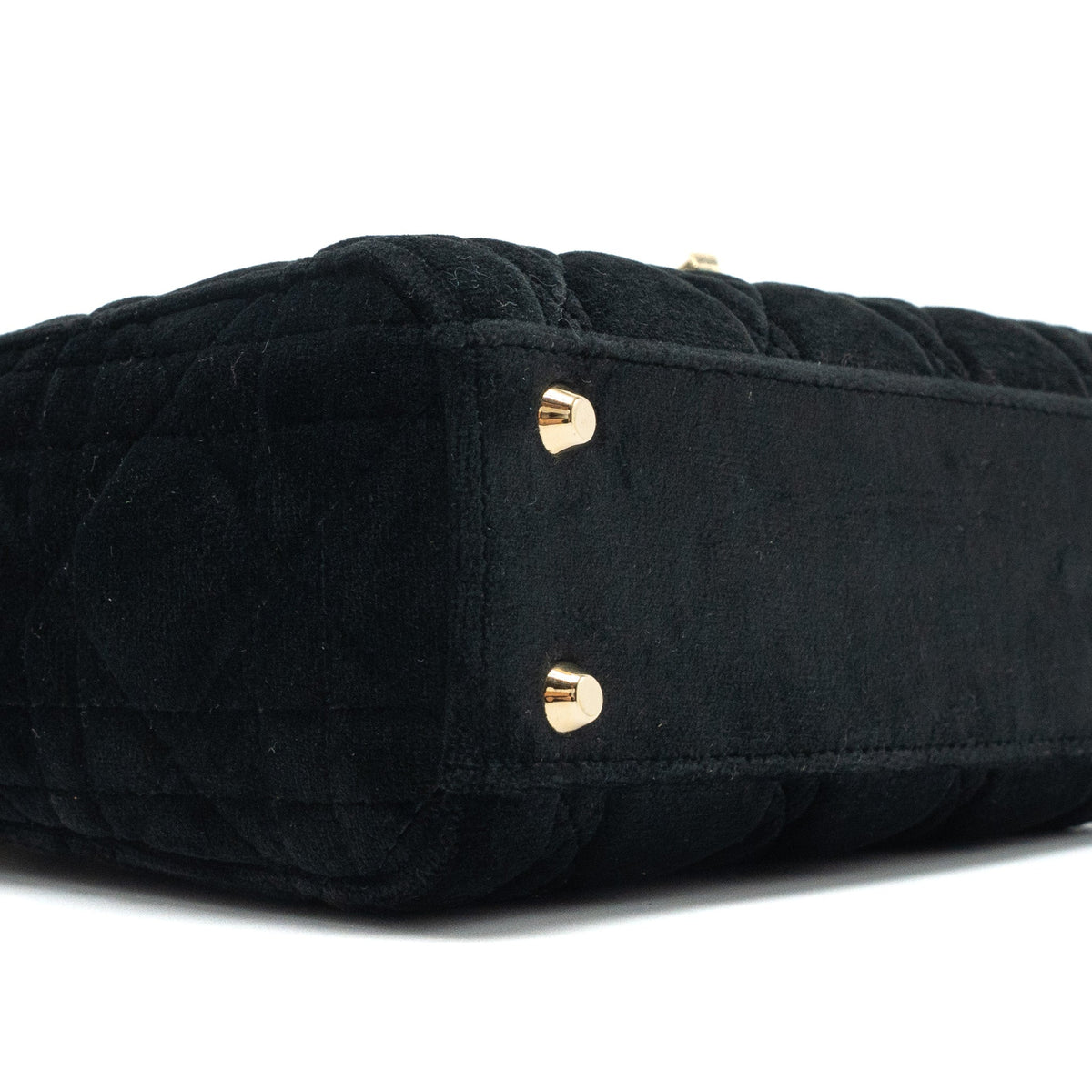 DIOR MINI LADY DIOR VELVET BLACK LGHW