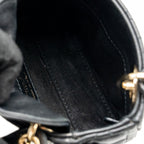 DIOR MICRO LADY DIOR LAMBSKIN BLACK LGHW