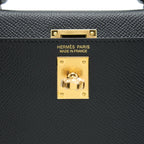 Hermes mini Kelly Ⅱ Epsom Black GHW