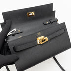 HERMES Kelly to go Epsom Black GHW