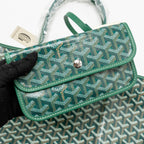 GOYARD SAINT LOUIS PM TOTE GOYARDINE CANVAS GREEN SHW
