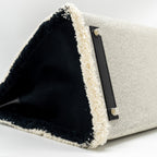 HERMES BIRKIN 35 FRAY FRAY CANVAS/ SWIFT BLACK/ECRU SHW