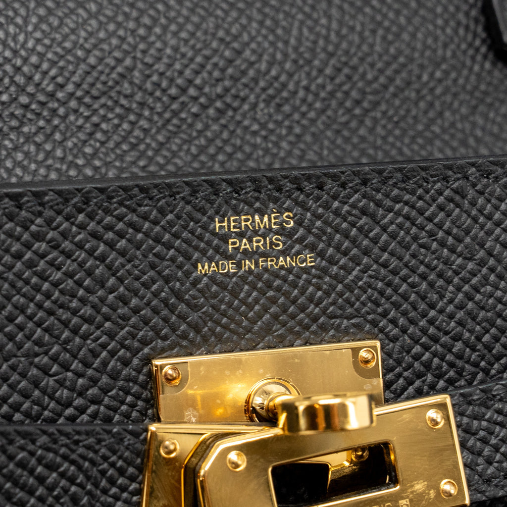 HERMES Kelly to go Epsom Black GHW