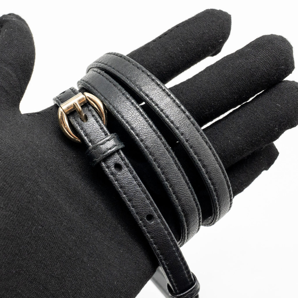 DIOR MICRO LADY DIOR LAMBSKIN BLACK LGHW