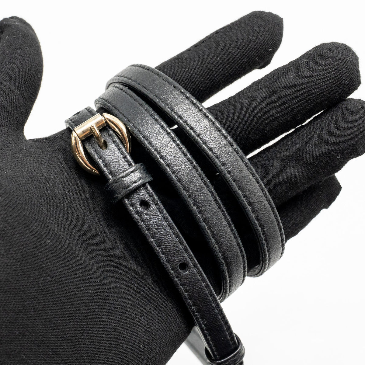 DIOR MICRO LADY DIOR LAMBSKIN BLACK LGHW