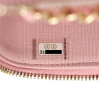 CHANEL 22C LONG VANITY WITH CHAIN CAVIAR LIGHT PINK LGHW
