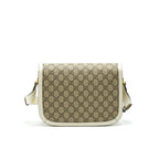 GUCCI HORSEBIT 1955 SMALL SHOULDER BAG WHITE LEATHER