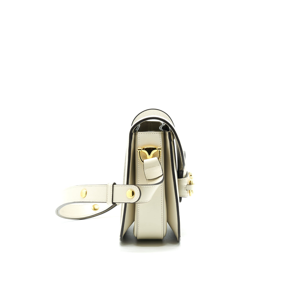 GUCCI HORSEBIT 1955 SMALL SHOULDER BAG WHITE LEATHER