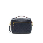 LOUIS VUITTON POCHETTE METIS MONOGRAM EMPREINTE LEATHER MARINE ROUGE