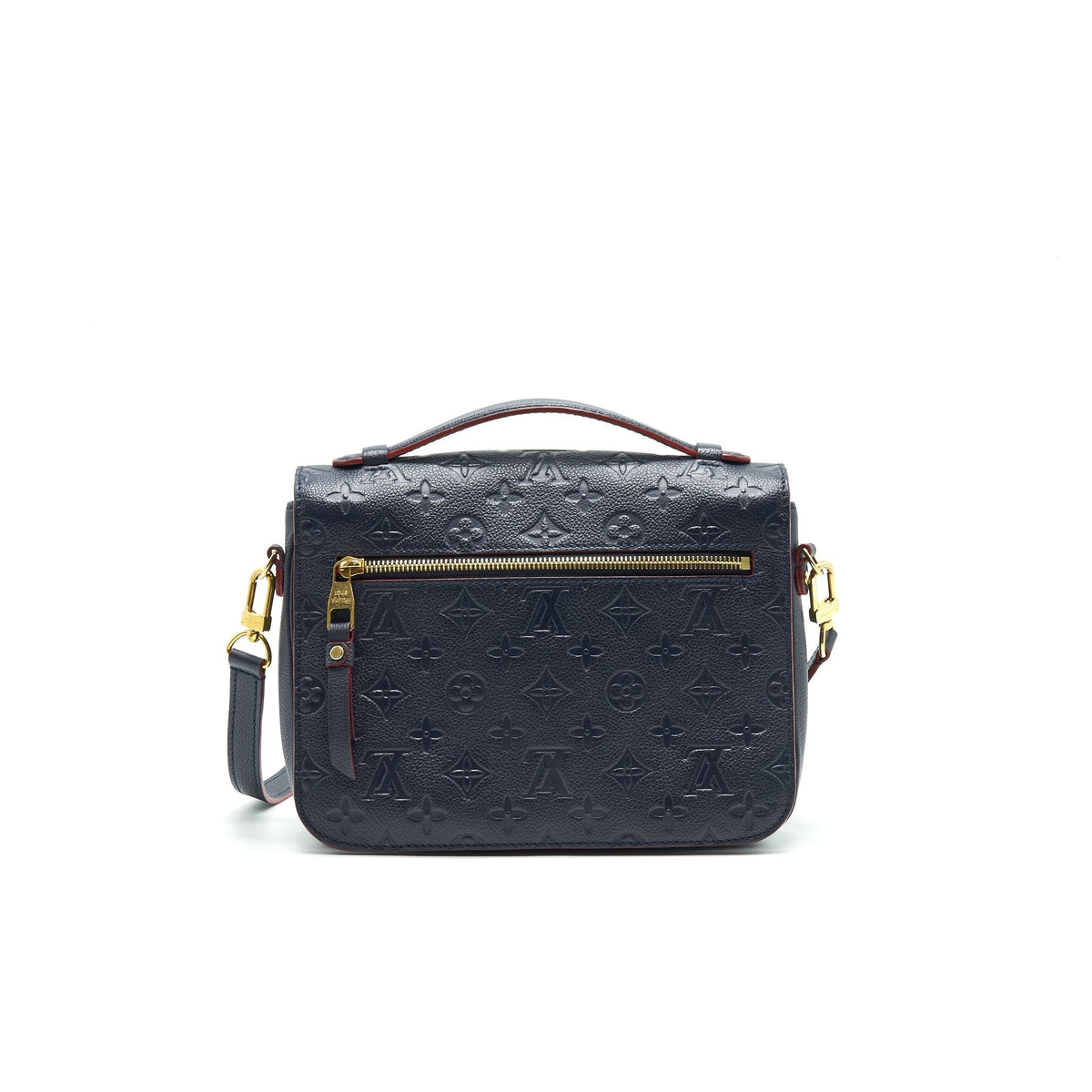 LOUIS VUITTON POCHETTE METIS MONOGRAM EMPREINTE LEATHER MARINE ROUGE