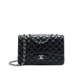 CHANEL SINGLE FLAP JUMBO BAG LAMBSKIN BLACK SHW