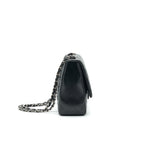 CHANEL SINGLE FLAP JUMBO BAG LAMBSKIN BLACK SHW