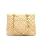 CHANEL CAVIAR GRAND SHOPPING TOTE GST BEIGE