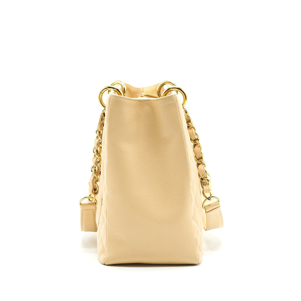 CHANEL CAVIAR GRAND SHOPPING TOTE GST BEIGE