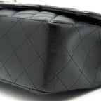 CHANEL SINGLE FLAP JUMBO BAG LAMBSKIN BLACK SHW