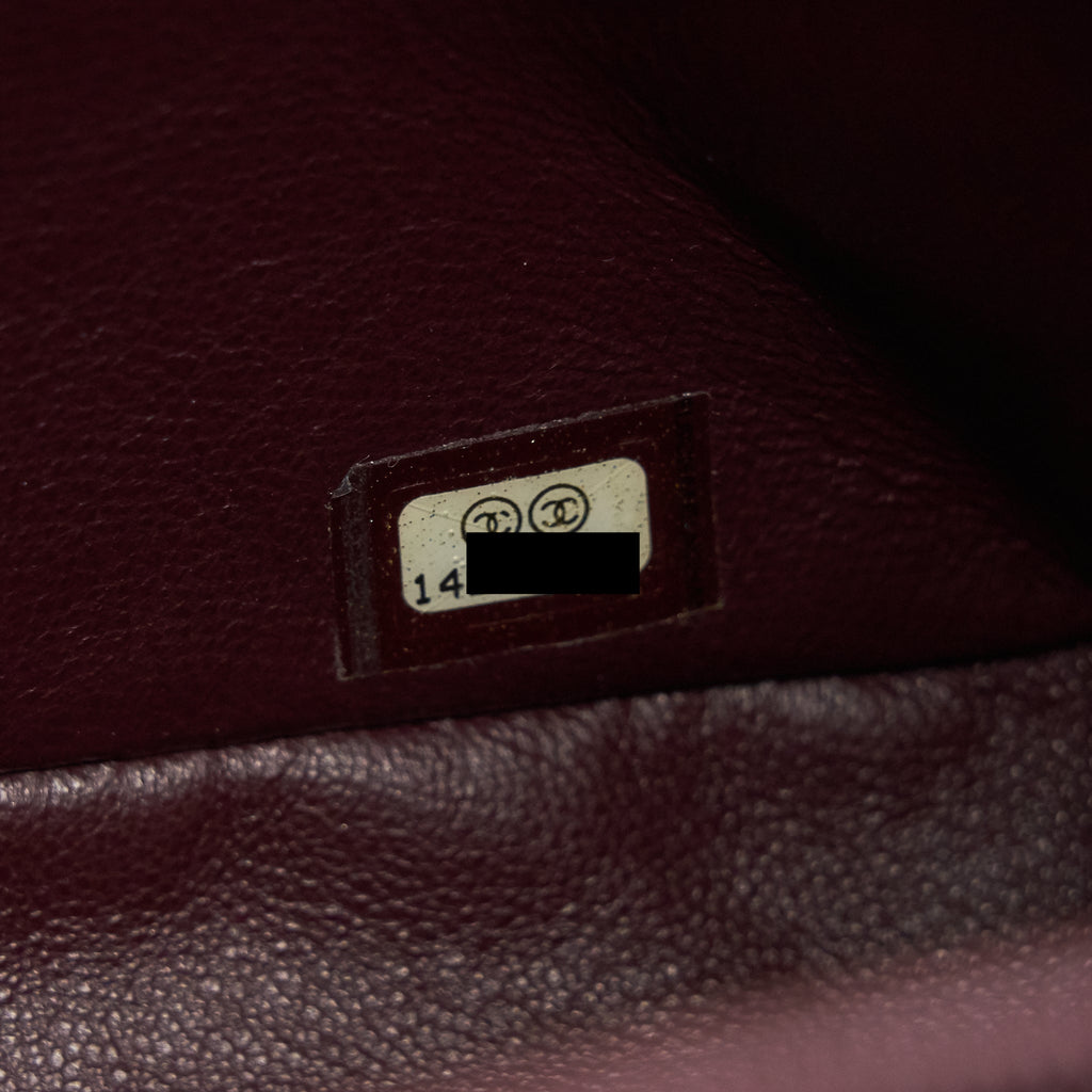 CHANEL SINGLE FLAP JUMBO BAG LAMBSKIN BLACK SHW