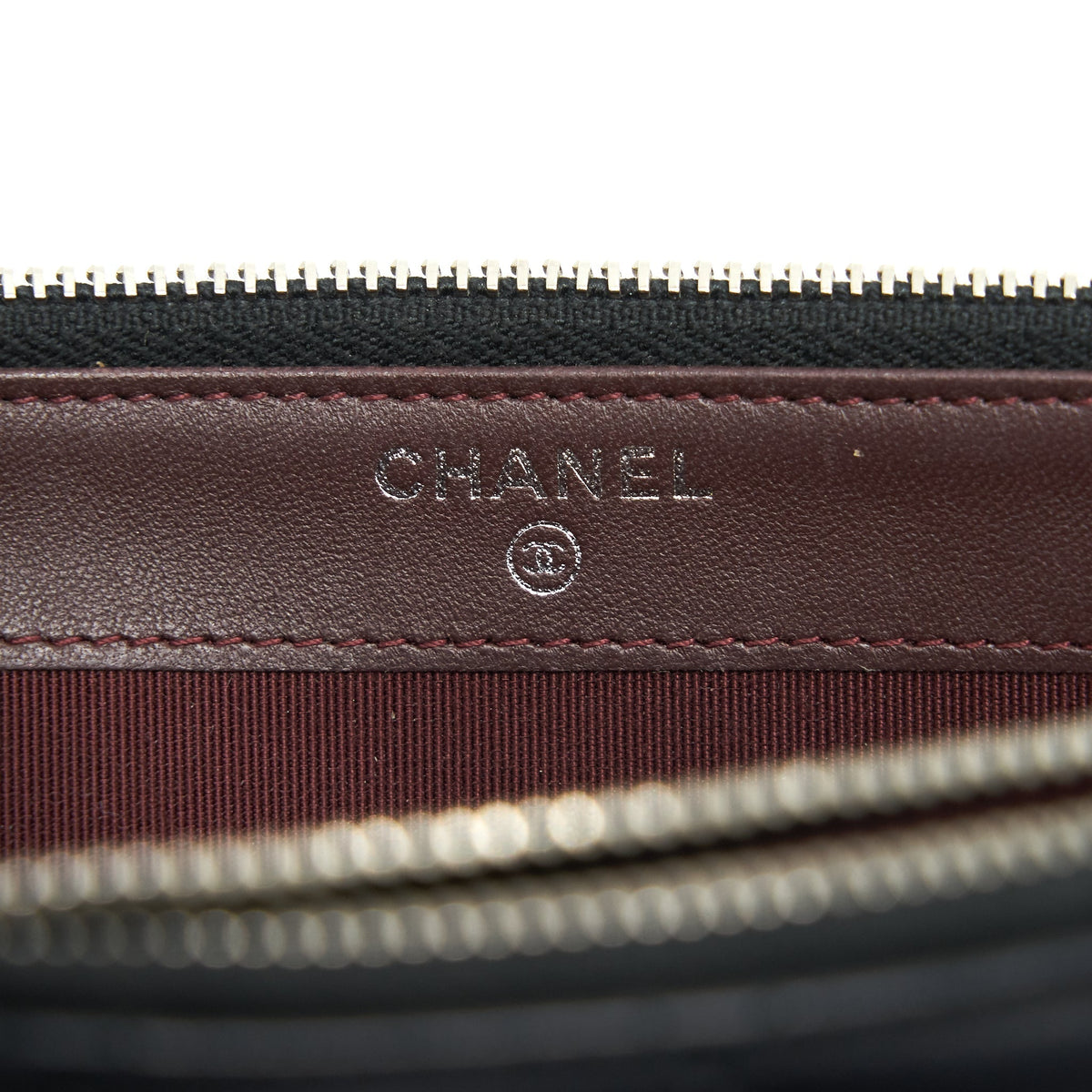 CHANEL DOUBLE ZIP CLUTCH WITH CHAIN LAMBSKIN BLACK SHW
