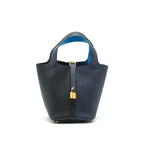 HERMES PICOTIN 18 BLEU NUIT/NOIR/BLUE FRIDA