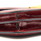 HERMES CONSTANCE ELAN ALLIGATOR BURGUNDY LIZARD GOLD HARDWARE