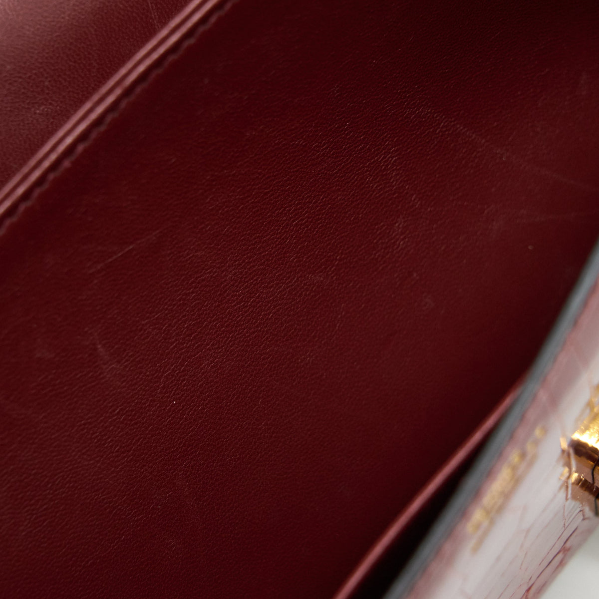 HERMES CONSTANCE ELAN ALLIGATOR BURGUNDY LIZARD GOLD HARDWARE