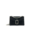 GUCCI DIONYSUS GG MEDIUM VELVET BLACK SHOULDER BAG