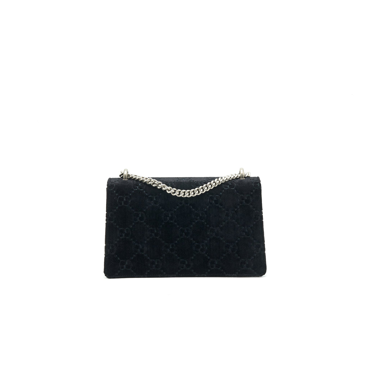 GUCCI DIONYSUS GG MEDIUM VELVET BLACK SHOULDER BAG