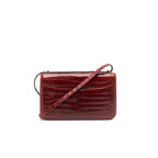 HERMES CONSTANCE ELAN ALLIGATOR BURGUNDY LIZARD GOLD HARDWARE