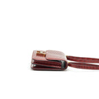 HERMES CONSTANCE ELAN ALLIGATOR BURGUNDY LIZARD GOLD HARDWARE