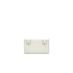 DIOR GRAINED CALFSKIN SADDLE BELT POUCHE WHITE GHW
