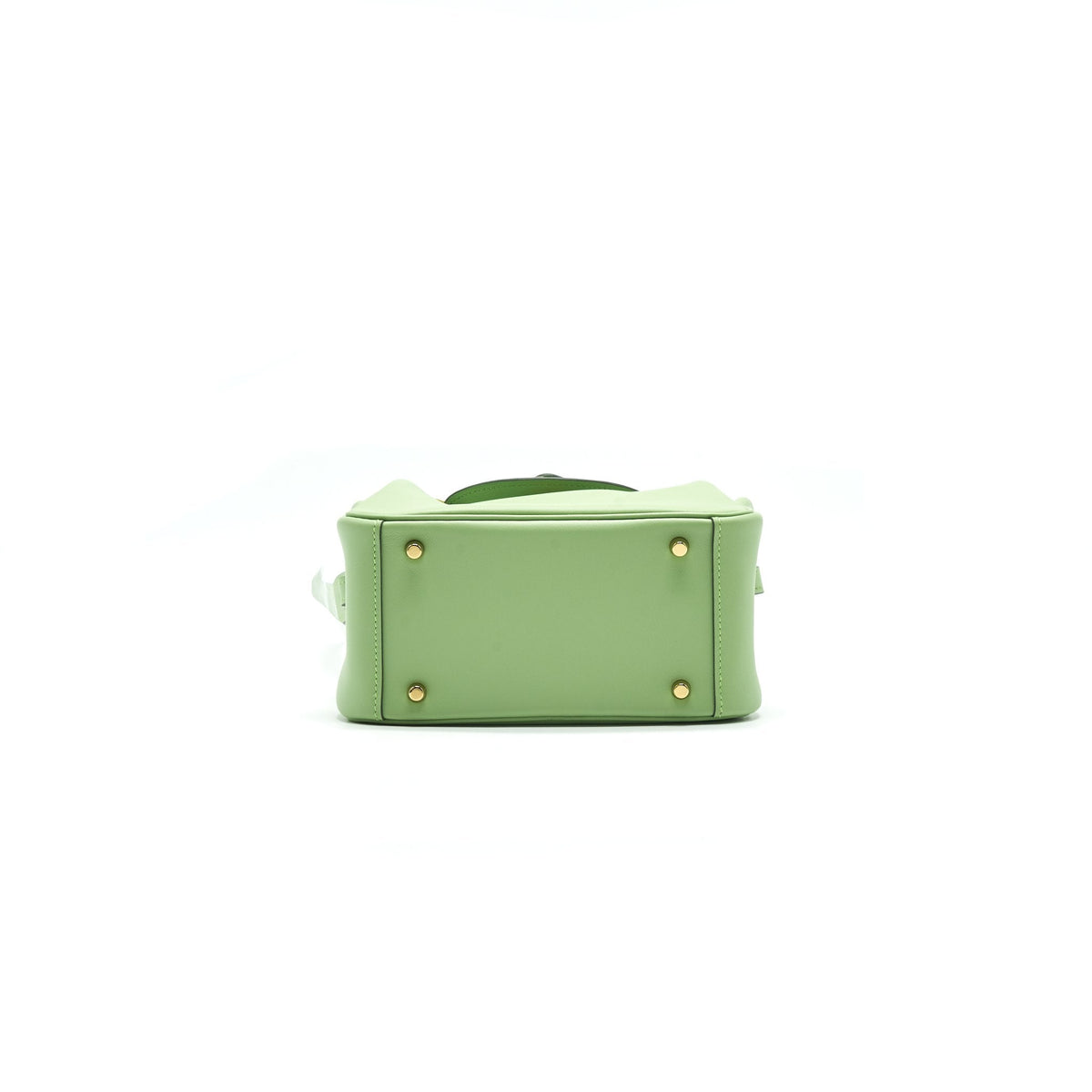 Hermes mini Lindy Vert criquet GHW Swift leather