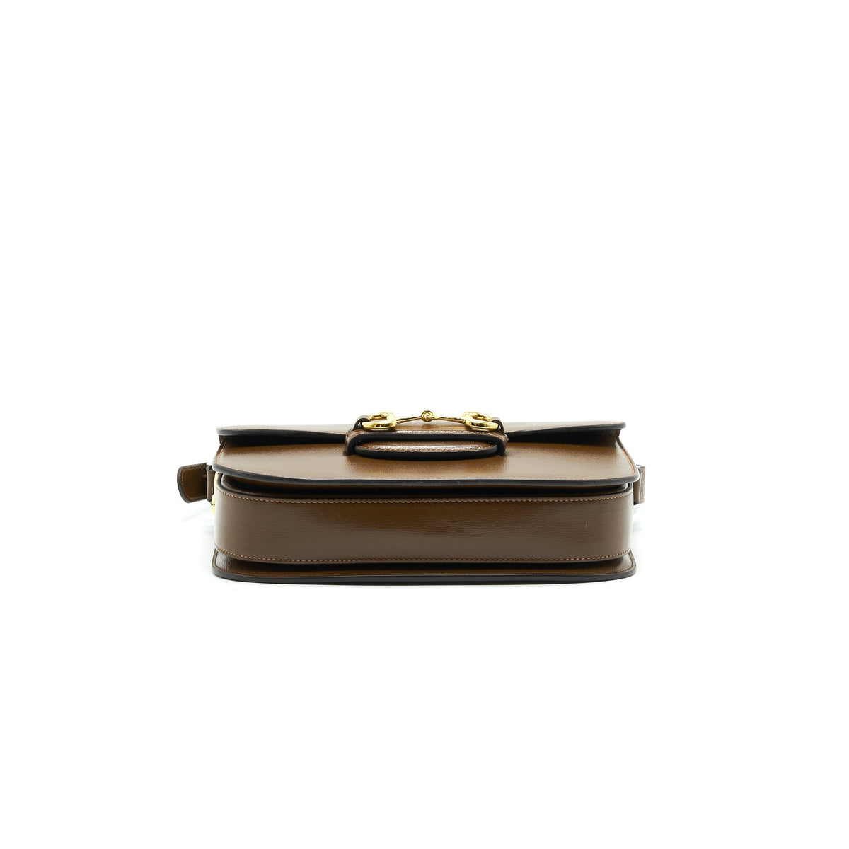 GUCCI 1955 HORSEBIT LEATHER SHOULDER BAG BROWN