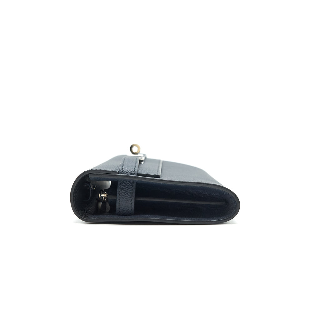 HERMES CLASSIC KELLY TO GO BLUE NUIT/ BLACK SHW