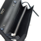 HERMES CLASSIC KELLY TO GO BLUE NUIT/ BLACK SHW